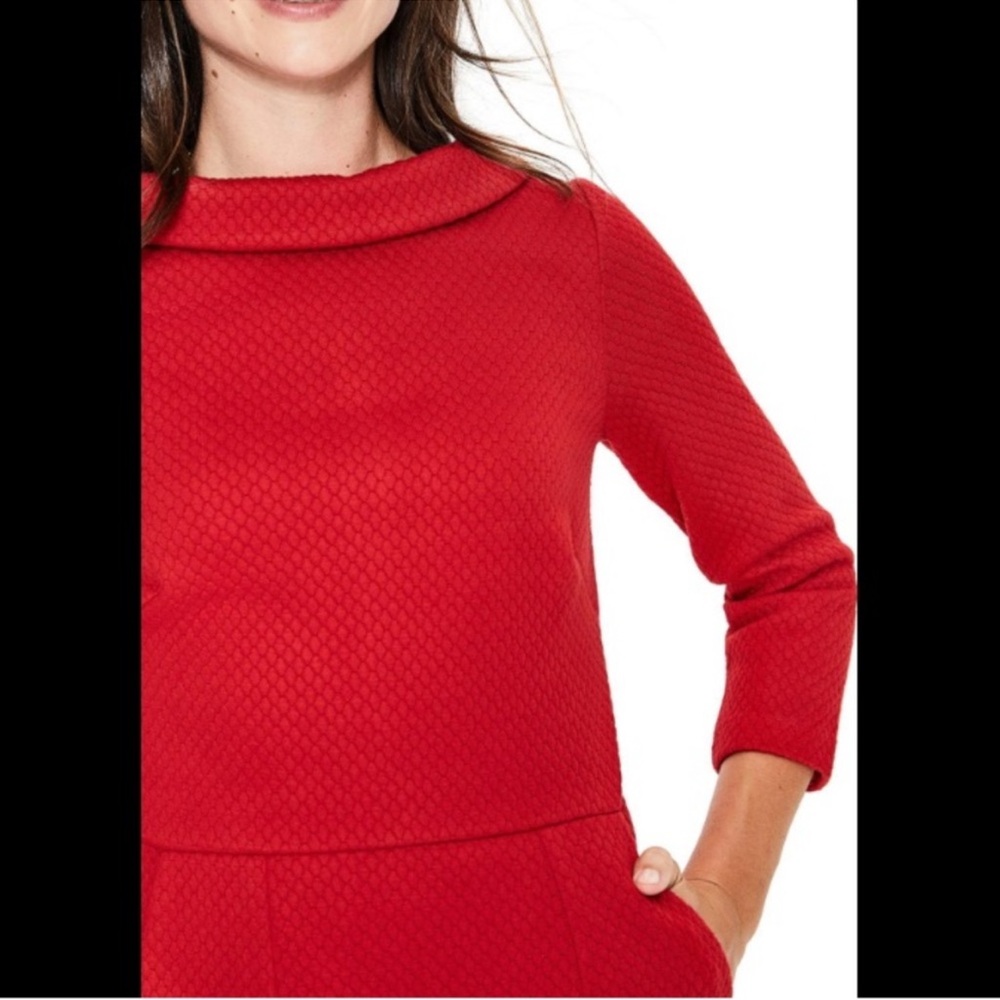 Boden Scarlet Textured Mini Dress - Picture 3 of 8